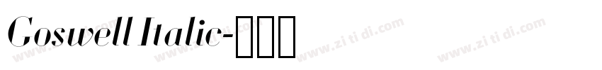 Goswell Italic字体转换